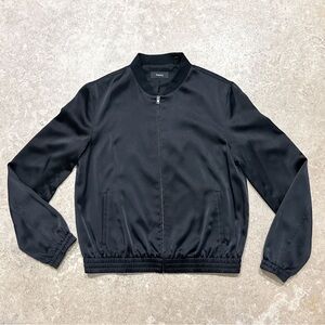 Theory Black Bomber Jacket Size Small